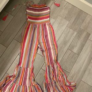 stripped jumpsuit